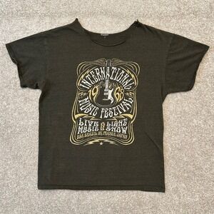 International music festival shirt sz large crewneck cut short sleeve
